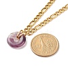 Natural Amethyst Donut Pendant Necklace NJEW-JN03815-02-5