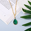 Mega Pet 6Pcs 6 Style Natural Green Oynx Agate Pendants G-MP0001-02-6