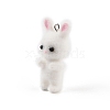 Flocking Resin Cute Bunny Pendants MACR-P043-J03-2