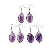 Natural Amethyst Dangle Earrings EJEW-F343-B04-1