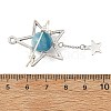 Natural Hemimorphite Pendants PALLOY-TA00444-01-3