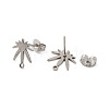 Non-Tarnish 201 Stainless Steel Stud Earring Findings STAS-P317-01P-2