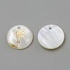 Freshwater Shell Pendants SHEL-Q010-008G-2