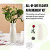 Magibeads 1Pc Column Plastic Vase Ornaments & 1Pc Stainless Steel Flower Frog & 50G Acrylic Ornaments Sets AJEW-MB0001-07-3