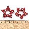 Star Shape Polymer Clay Rhinestone Beads CLAY-NH0001-06C-3