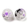 Transparent Crackle Glass Beads GLAA-D012-02E-3