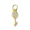 Brass Micro Pave Claer Cubic Zirconia Charms KK-H475-50G-01-1