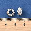 Column Brass Micro Pave Cubic Zirconia European Beads KK-L230-05S-2