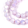Anti-Tarnish Electroplate Bicone Glass Beads Strands EGLA-T021-6mm-16-01-3