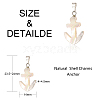 Natural Trochid Shell/Trochus Shell Pendants BSHE-CJC0002-12-2