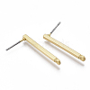 Smooth Surface Alloy Stud Earring Findings PALLOY-T064-41MG-2