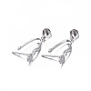 Anti-Tarnish Rhodium Plated 925 Sterling Silver Pendant Bails X-STER-L058-004P-1