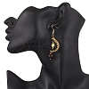 Glass Dangle Earrings EJEW-MZ00544-05-3