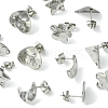 12Pcs 6 Styles 304 Stainless Steel Stud Earring Findings FIND-FS0002-39-3