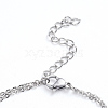 Tarnish Resistant 304 Stainless Steel 2-strand Cable Chain Bracelets BJEW-L673-015-P-2