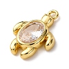 Brass with Cubic Zirconia Pendants KK-C119-11G-2