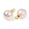 ABS Plastic Imitation Pearl Charms PACR-T015-01B-3