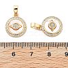 Brass Micro Pave Cubic Zirconia Charms KK-L222-012G-3