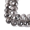 Electroplate Baking Paint Transparent Glass Beads Strands GL-N005-02A-C02-3