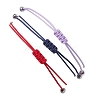 3Pcs Constellations Adjustable Nylon Cord Braided Bead Bracelets for Women Men BJEW-JB11325-09-5