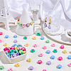 400Pcs Two Tone Opaque Acrylic Beads SACR-PA0001-19-4