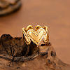 304 Stainless Steel Cuff Open Rings for Women WGE07EC-01-1