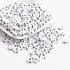 Acrylic Horizontal Hole Letter Beads PL37C9308-X-1