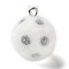 Flocking Opaque Sports Theme Resin Pendants RESI-D017-01C-P-1