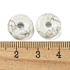 Natural Howlite Donut/Pi Disc Charms G-G142-01G-3