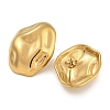 304 Stainless Steel Oval Stud Earrings for Women EJEW-U022-04G-2