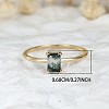 Brass and Moss Agate Finger Rings for Women FS-WGD1EDF-02-3