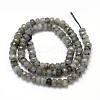 Natural Labradorite Rondelle Bead Strands G-O095-05-B-3