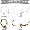  200Pcs 4 Colors Brass Leverback Earring Findings KK-NB0001-65-5