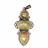 Retro Natural Unakite Pendants PW-WG7292F-08-1