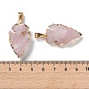 Raw Rough Natural Rose Quartz Pendants G-T073-23G-04-3