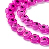 Handmade Evil Eye Lampwork Flat Round Bead Strands LAMP-L058-8mm-16-3