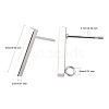 304 Stainless Steel Stud Earring Findings STAS-G224-21S-02-3