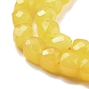 Natural Quartz Imitation Yellow Agate Beads Strands G-C179-B12-01-4