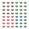 Spritewelry 48Pcs 4 Colors Alloy Crystal Rhinestone Connector Charms FIND-SW0001-26-27