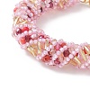 TOHO Japanese Seed & Lampwork Beaded Bracelet with Brass Magnetic Clasps BJEW-MZ00036-01-3