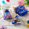 50Pcs Heart Printed Organza Bags OP-TADJ0001-01J-5
