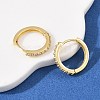Brass Cubic Zirconia Hoop Earrings EJEW-A156-13B-G-2