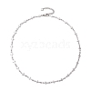 304 Stainless Steel Cross Link Chain Necklaces for Women NJEW-JN05118-02-4