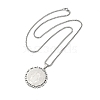 304 Stainless Steel Box Chain Saint Benedict Medal Pendant Necklaces for Women NJEW-M008-01P-2