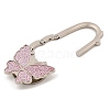 Glitter Butterfly Zinc Alloy Crystal Rhinestone Bag Hanger BAGH-F001-A01-3