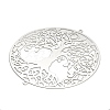 201 Stainless Steel Laser Cut Tree of Life Connector Charms STAS-Z116-02P-02-2