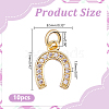 10Pcs Brass Micro Pave Cubic Zirconia Pendants KK-HY0004-47-2
