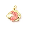Brass Enamel Pendants KK-I378-13G-A-2