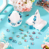 64Pcs Gradient Color Transparent Glass Beads GLAA-TA0003-48F-6