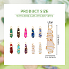 SUPERFINDINGS 10Pcs 10 Styles Gemstone & Glass Pointed Copper Wire Wrapped Pendants FIND-FH0006-76-2